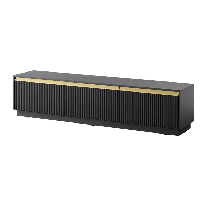 Mueble de TV ROYAL 180x39x42 Negro, dorado - Muebles