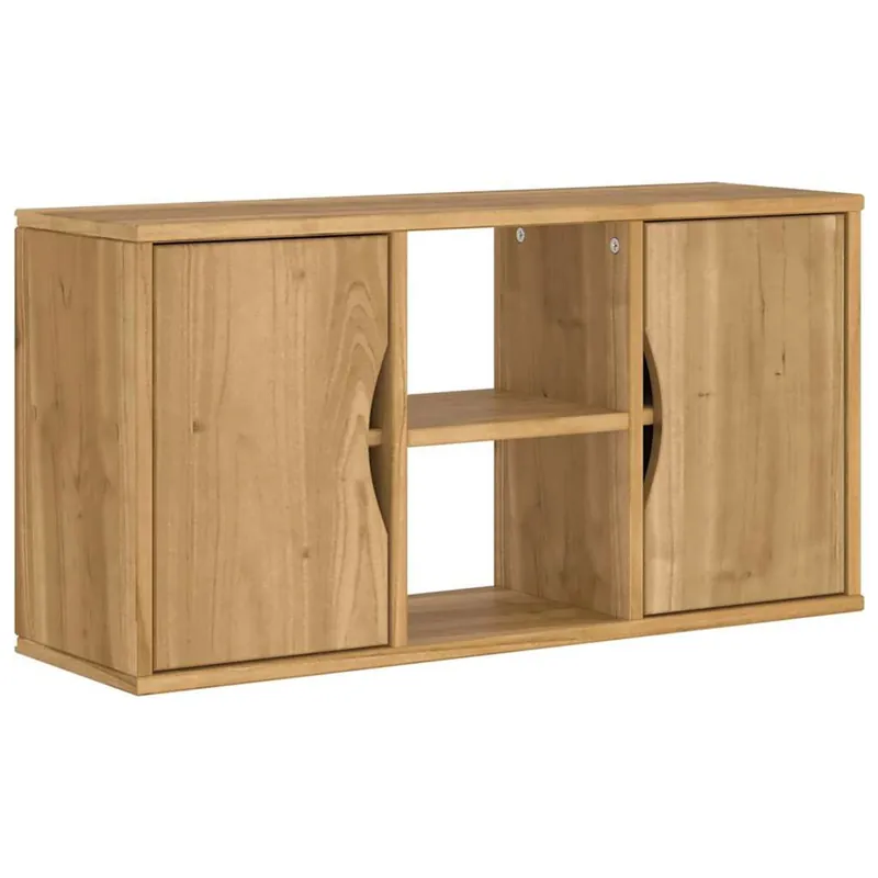 Mueble de TV Odda 2 armarios + 2 compartimentos natural 40x79x24 cm - Muebles