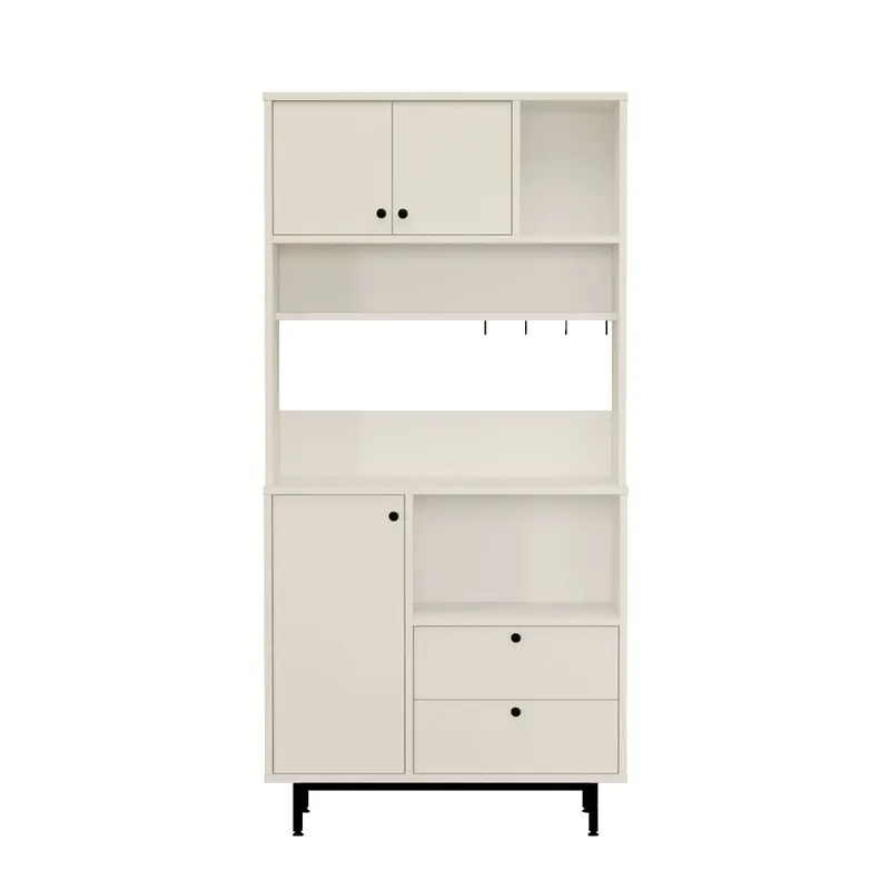 Mueble Estación De Café Alto – Máximo Almacenaje 3 Puertas, 2 Cajones Y Estantería - Muebles