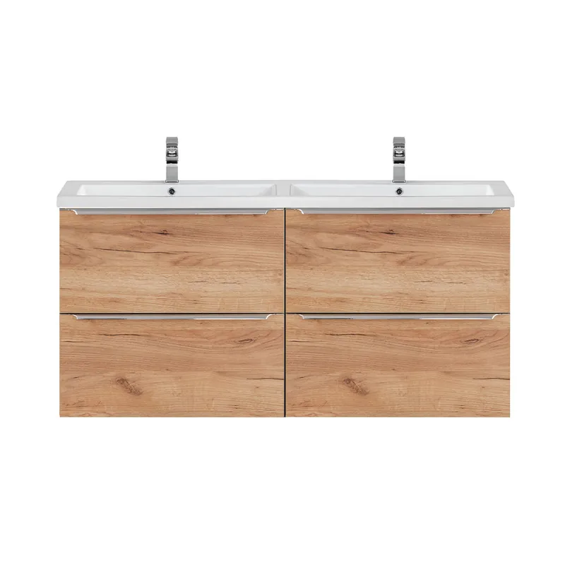 Mueble doble lavabo encastrado 120cm April Madera - Baño