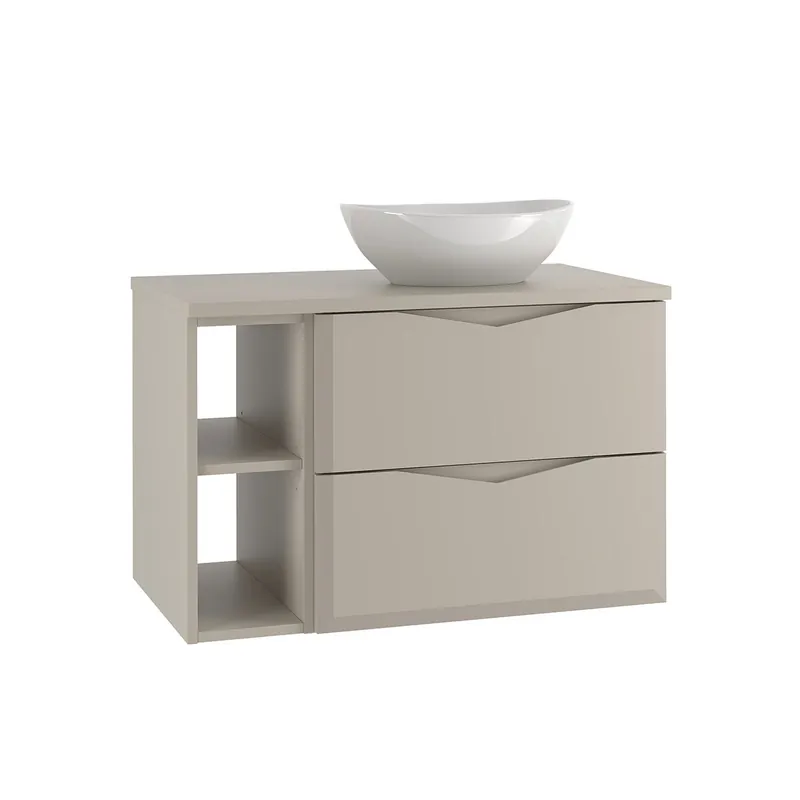 Mueble lavabo individual 80cm 2 compartimientos Ellie Cachemira - Baño