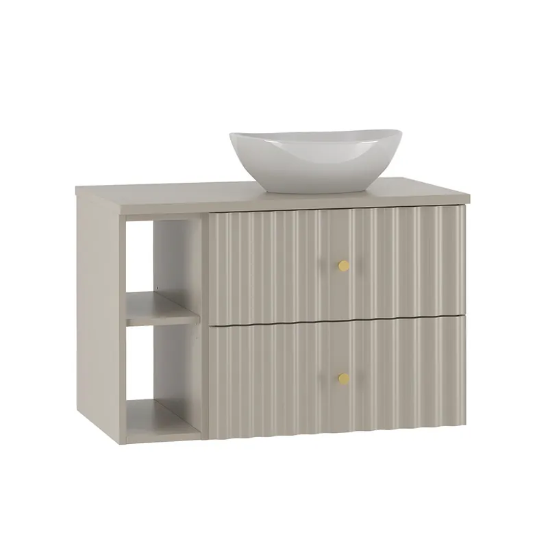 Mueble lavabo individual 80cm 2 compartimientos Izae Cachemira - Baño