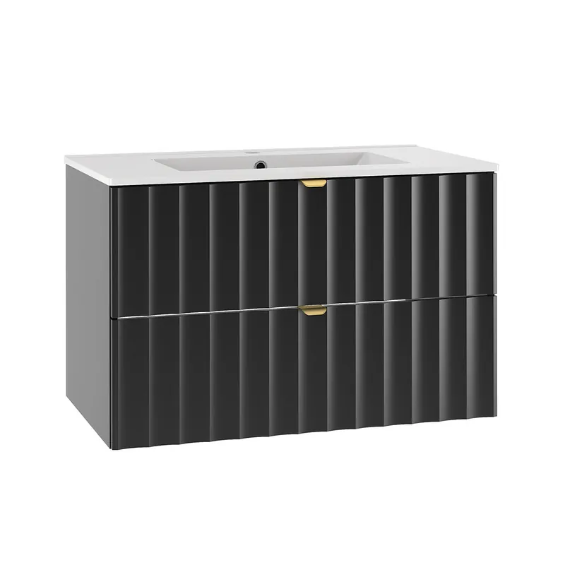 Mueble lavabo individual encastrado 80cm Lexa Blanco - Baño