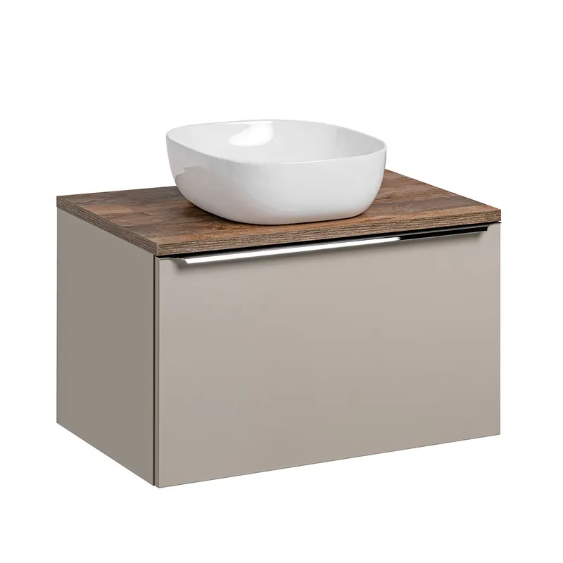 Mueble lavabo individual 80cm Éros Topo - Baño