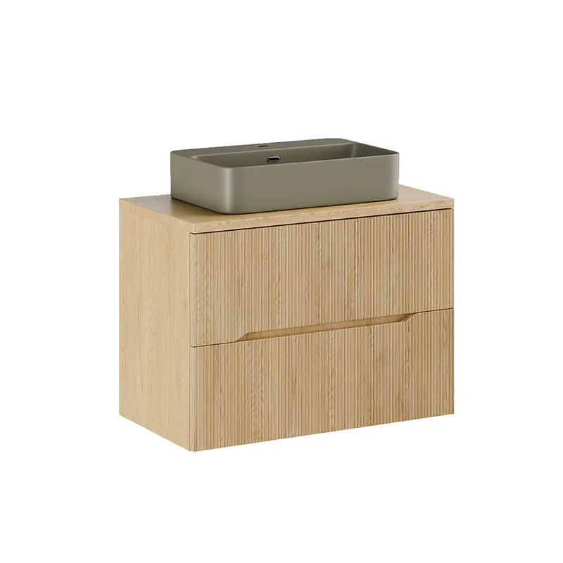 Mueble lavabo individual 80cm Isaline Madera - Baño