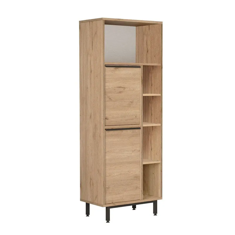 Mueble de almacenamiento para baño 2 puertas 5 estantes - H161,1 cm