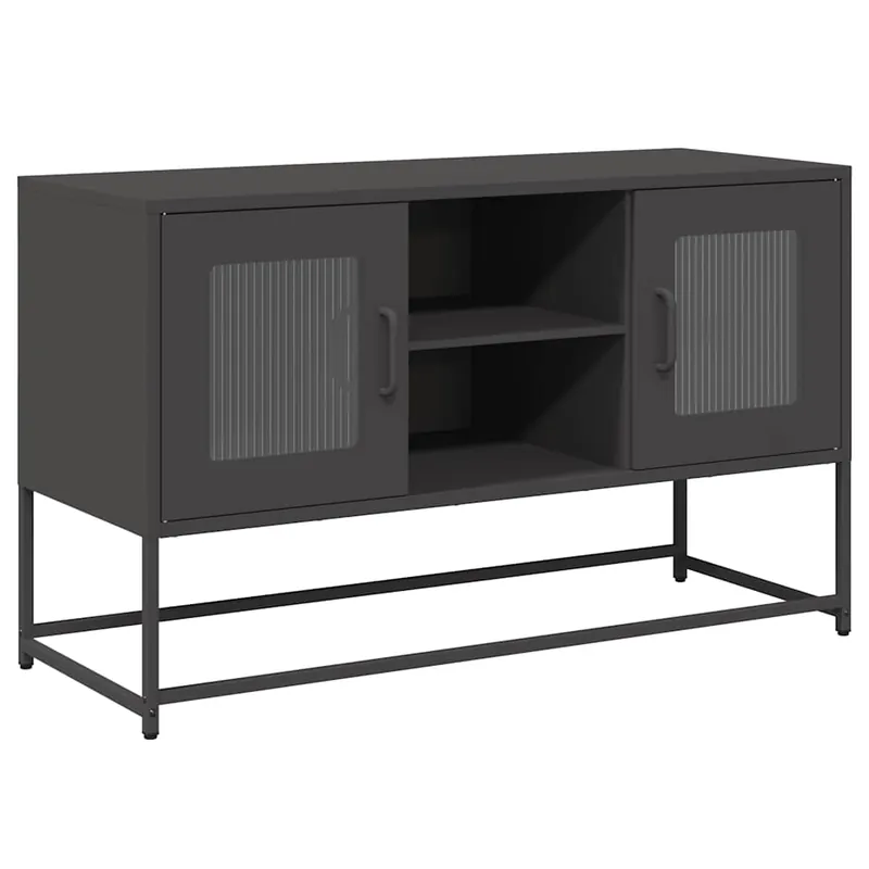 Mueble para TV - Mueble TV - Mesa de TV de acero gris antracita 100,5x39x60,5 cm