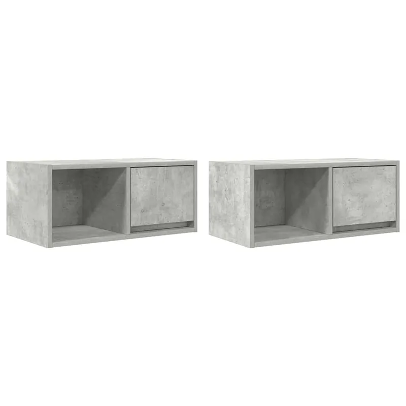 Muebles de TV 2 uds Blanco 60x31x25,5 cm Madera de ingeniería