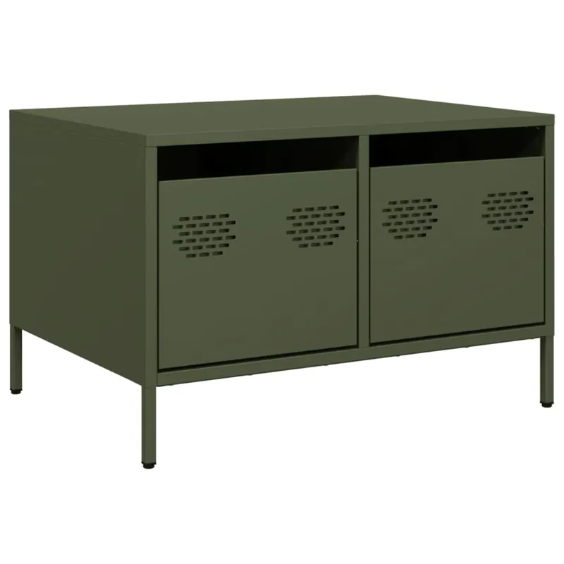 Mueble para TV acero laminado en frío negro 68x50x43,5 cm - Muebles