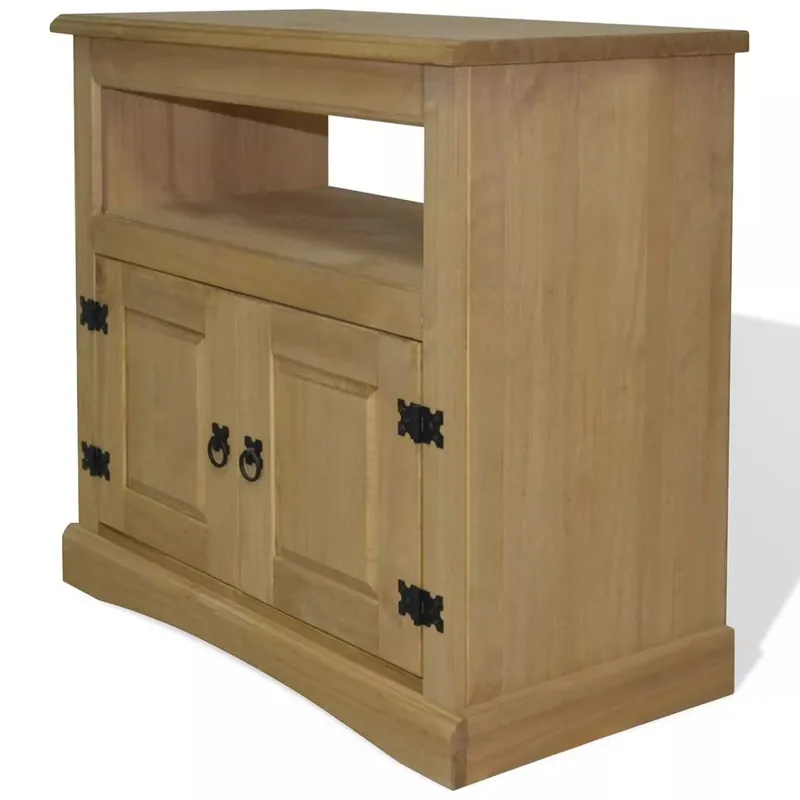 Mueble TV buffet TV diseño práctico pino mexicano gama corona 80 cm 2502212 - Muebles