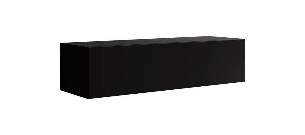 Mueble TV colgante Salón comedor Negro 120x40x30 1 puerta Berit Muebles Bonitos
