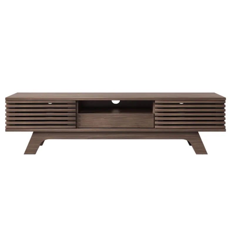 Mueble TV 150cm de panel de partículas con 2 puertas y 1 cajón,natural - Muebles