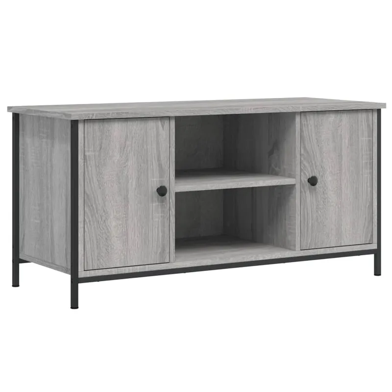 Mueble TV - Mesa de TV madera contrachapada gris Sonoma 100x40x50 cm