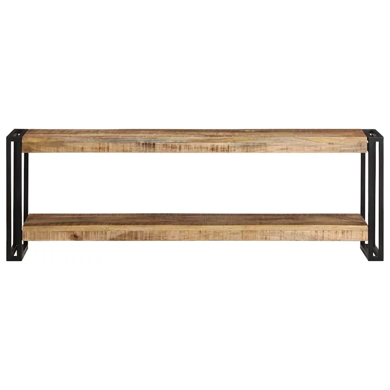 Mueble TV - Mesa de TV de madera maciza de mango rugosa 120x30x40 cm