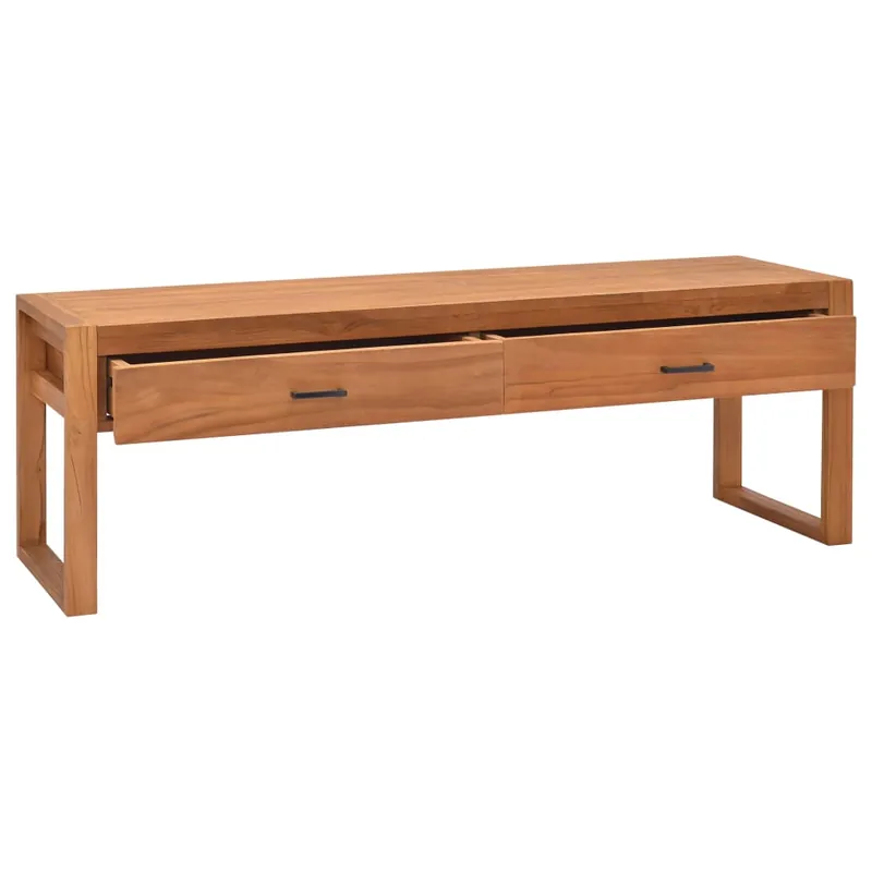 Mueble TV - Mesa de TV de madera de teca 140x40x45 cm