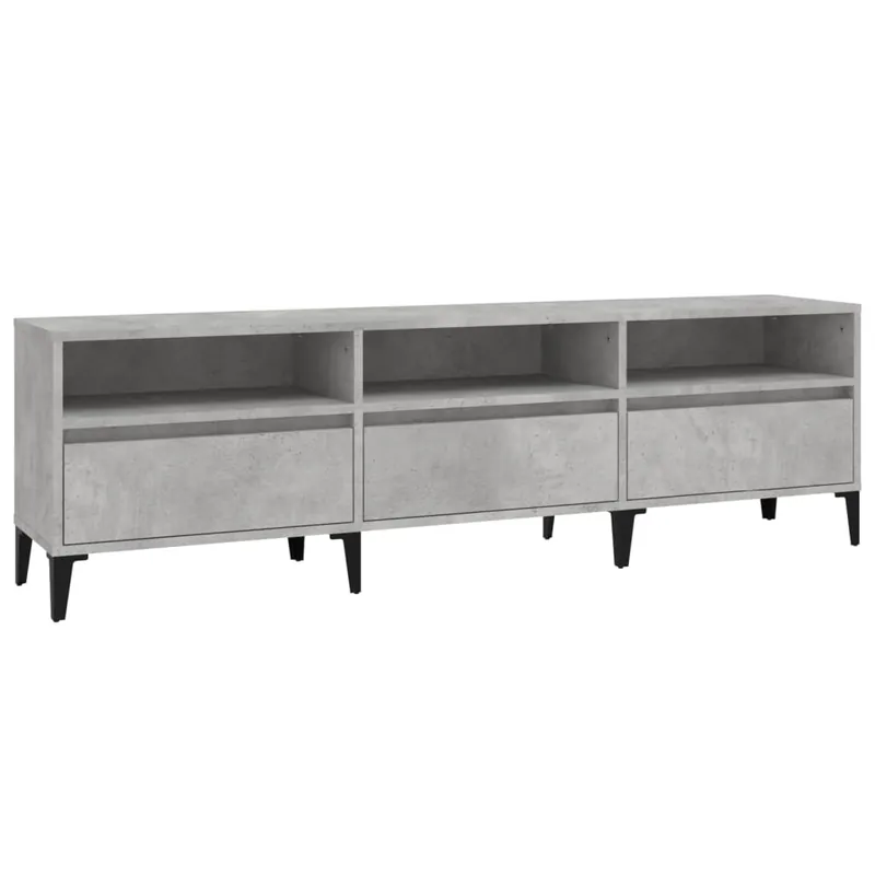 Mueble TV - Mesa de TV madera contrachapada gris Sonoma 150x30x44,5 cm