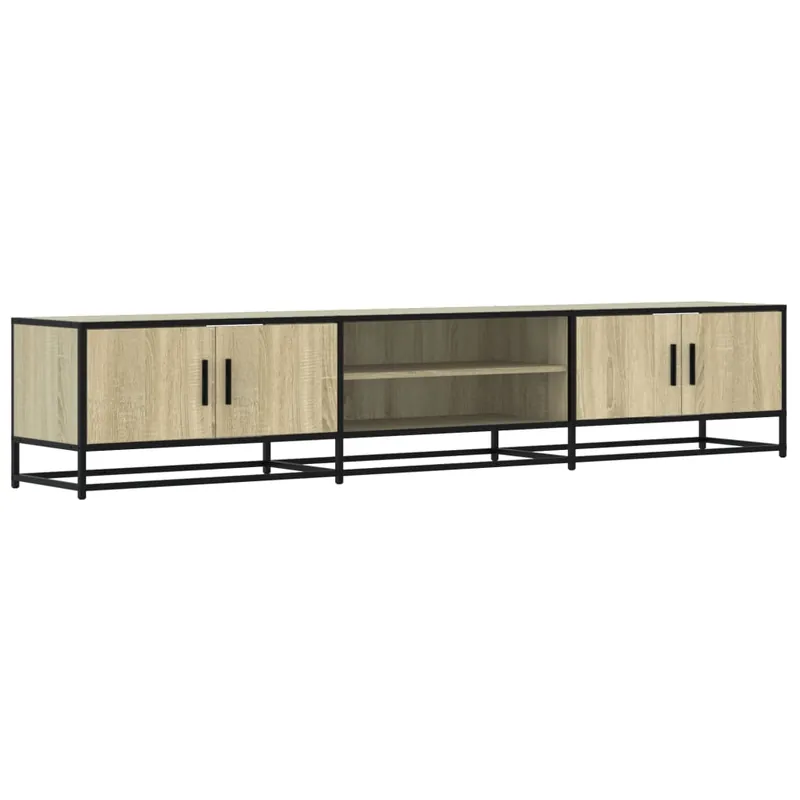 Mueble TV - Mesa de TV madera de ingeniería roble Sonoma 210x35x41 cm