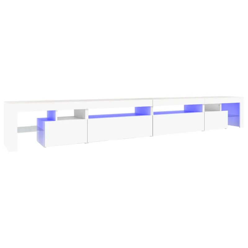Mueble TV - Mesa de TV con luces LED blanco 290x36,5x40 cm