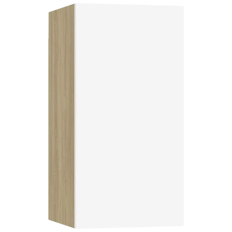 Mueble TV - Mesa de TV madera contrachapada gris hormigón 30,5x30x60 cm