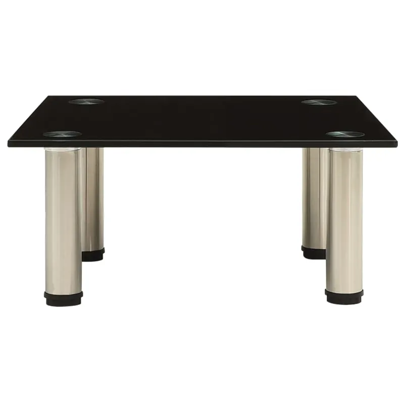 Mueble TV - Mesa de TV de vidrio templado negro 40x35x17 cm