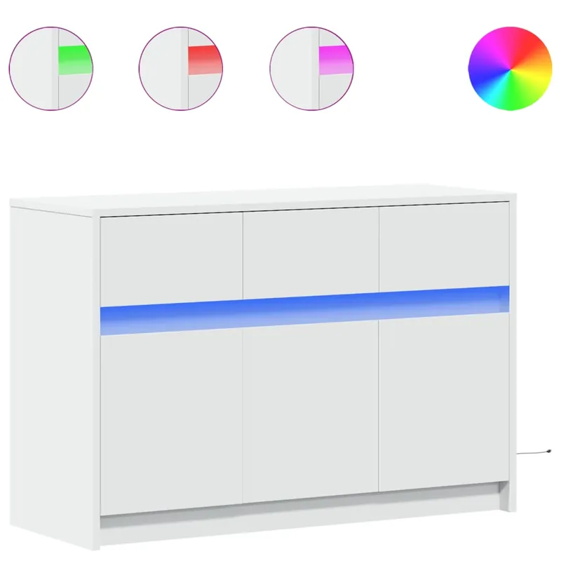 Mueble TV - Mesa de TV LED madera de ingeniería roble Sonoma 91x34x61 cm