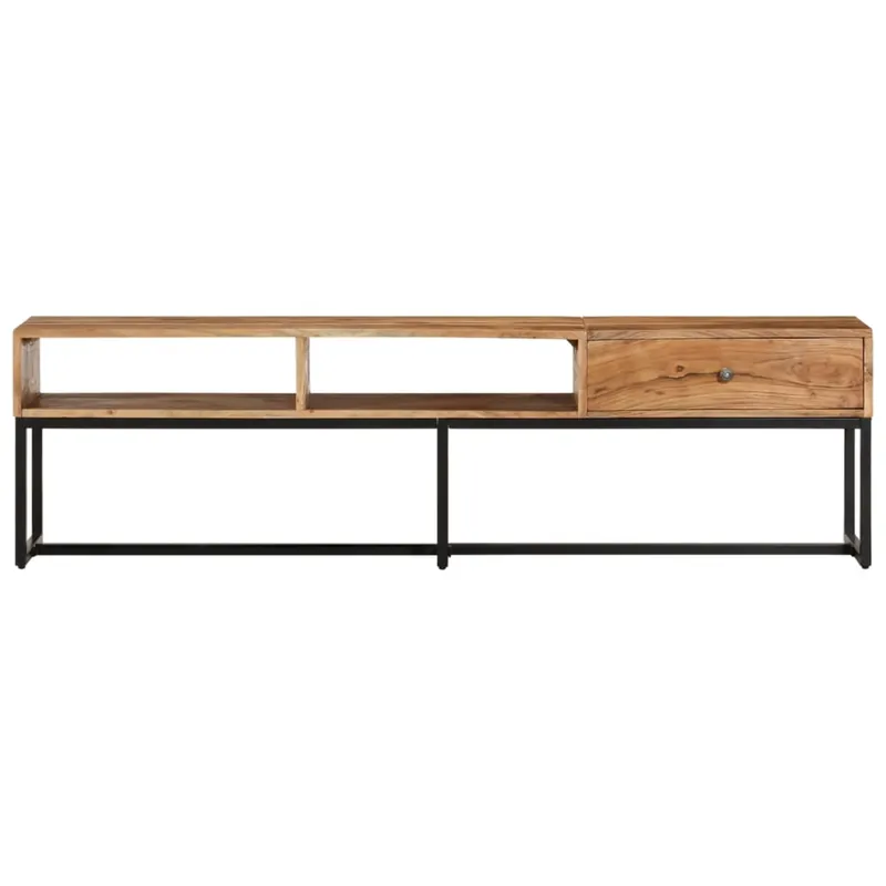 Mueble TV - Mesa de TV madera maciza de acacia 160x30x45 cm