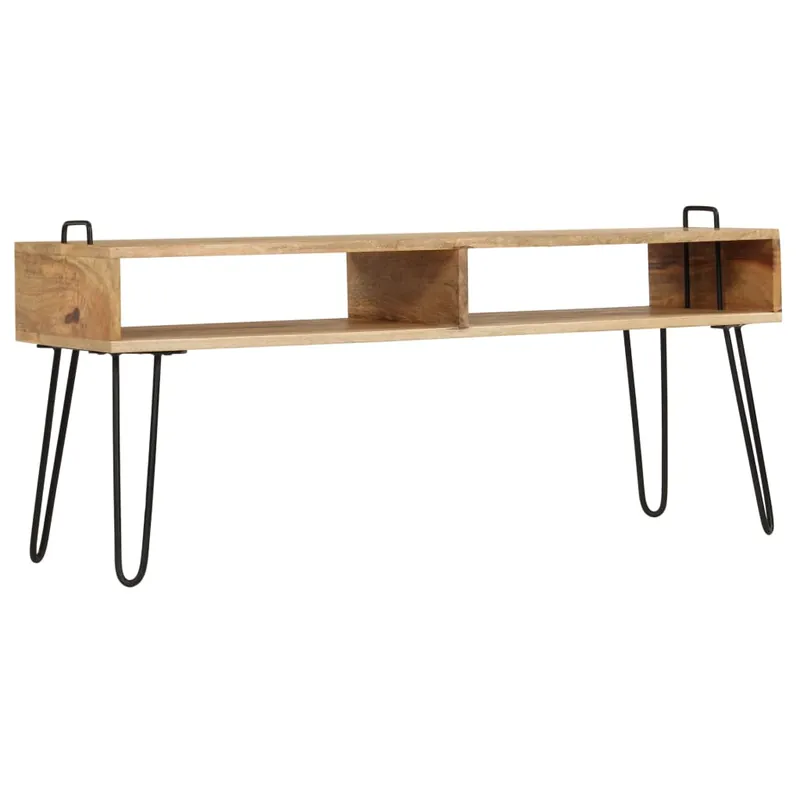 Mueble TV - Mesa de TV madera maciza de mango 110x35x45 cm