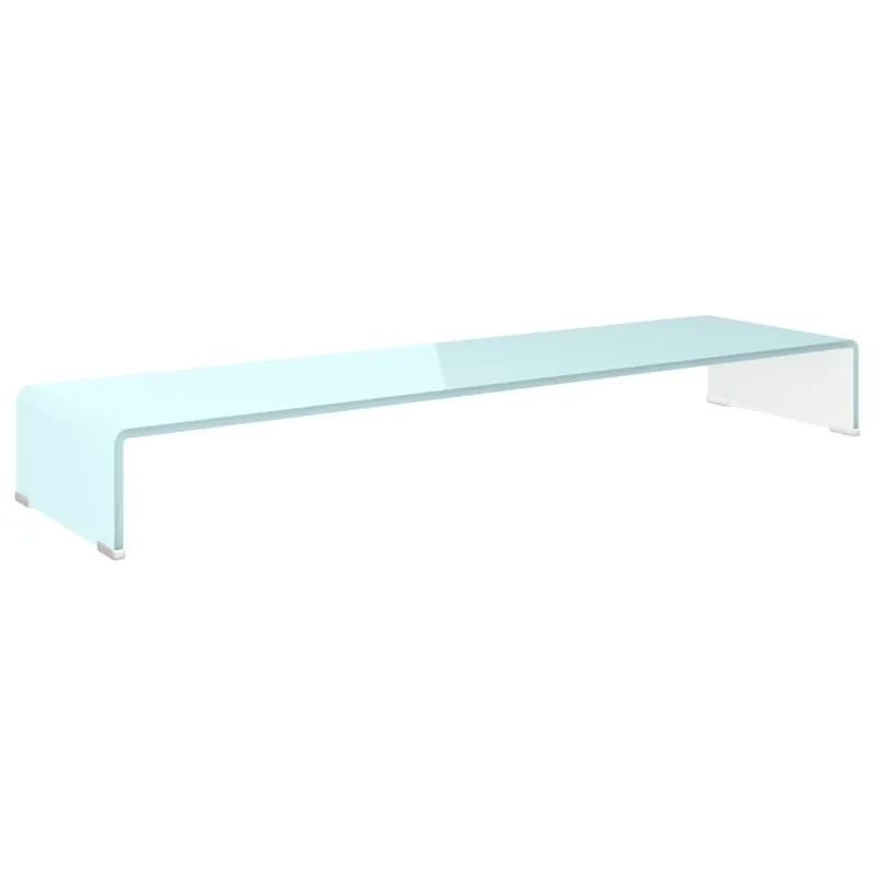 Mueble TV - Mesa de TV/Elevador de monitor cristal verde 110x30x13 cm