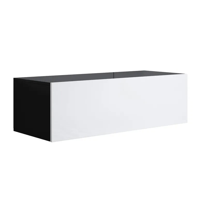 Mueble TV Salón comedor Negro/Blanco 100x40x30 1 puerta Luke H1 Muebles Bonitos