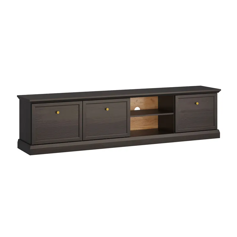 Mueble TV Toja 3 puertas 206 cm Madera antracita - Muebles