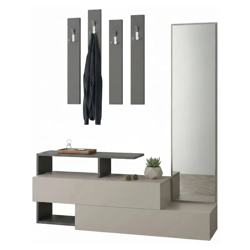 Móveis de entrada com efeito madeira - Muebles