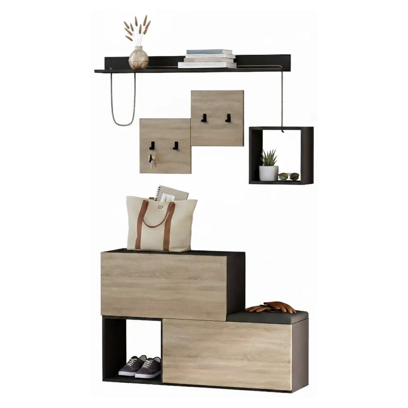 Móveis de entrada com efeito madeira - Muebles