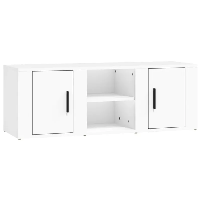 Mueble de TV madera contrachapada roble ahumado 100x31,5x35 cm - Muebles