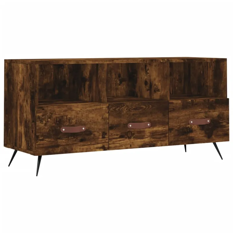 Mueble de TV madera de ingeniería gris hormigón 102x36x50 cm - Muebles