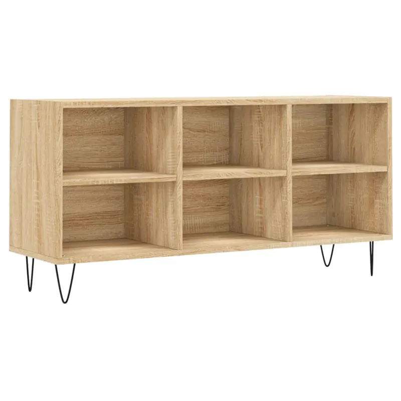 Mueble de TV madera de ingeniería roble ahumado 103,5x30x50 cm - Muebles