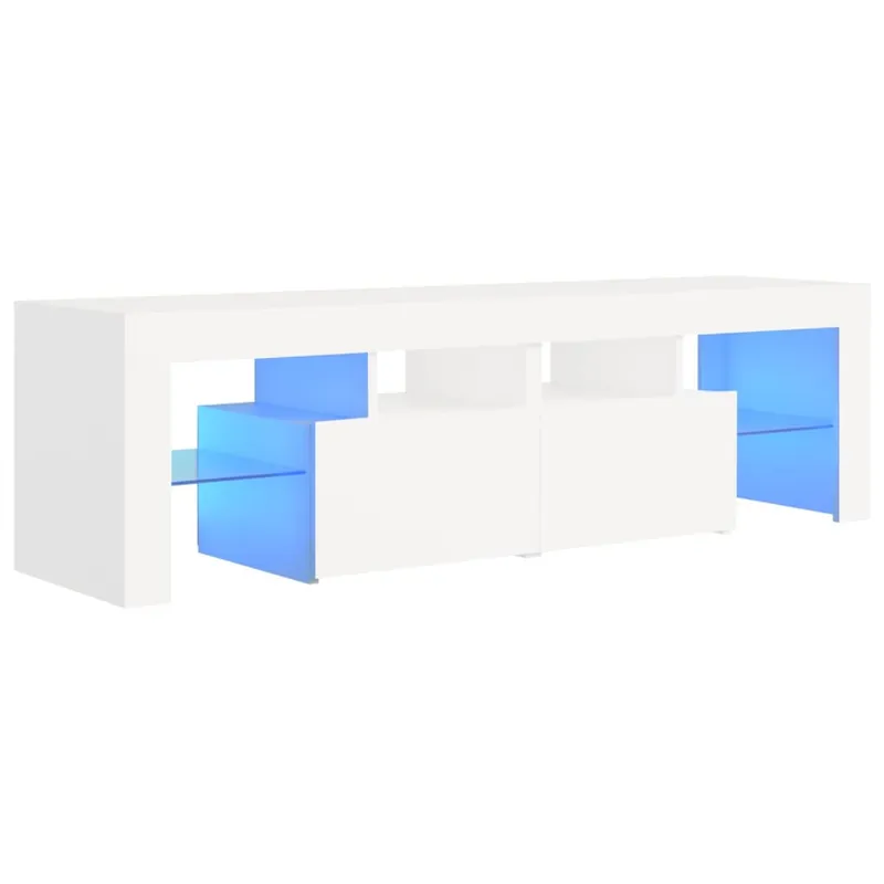 Mueble de TV con luces LED gris hormigón 140x36,5x40 cm - Muebles