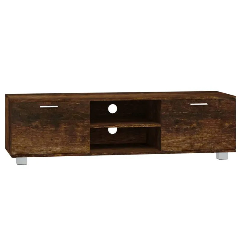 Mueble para TV madera contrachapada roble ahumado 140x40,5x35cm - Muebles