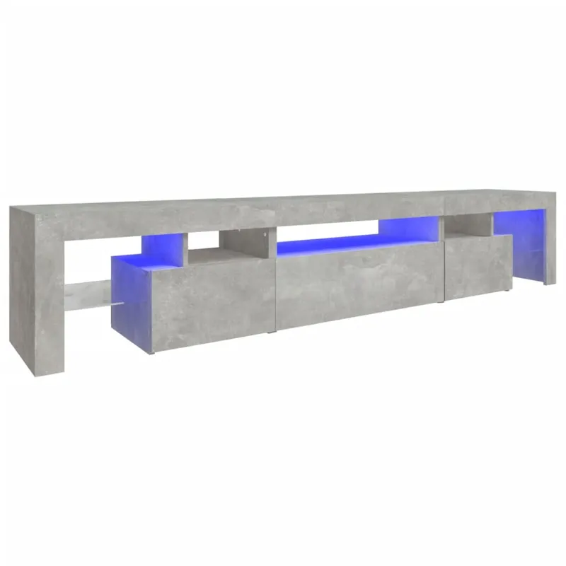 Mueble de TV con luces LED roble Sonoma 215x36,5x40 cm - Muebles