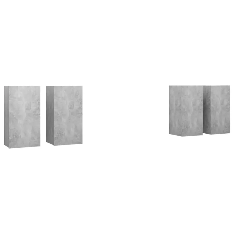 Muebles de salón 4 piezas gris hormigón 30,5x30x60 cm