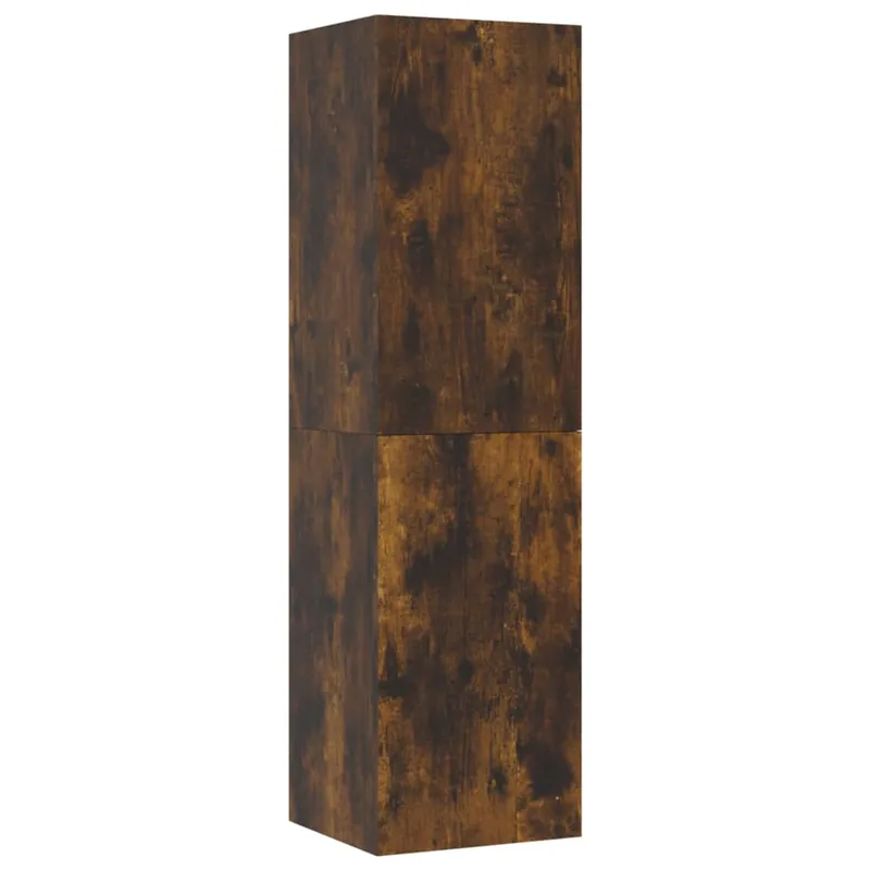 Mueble para TV de pared color roble ahumado 30,5x30x110 cm - Muebles