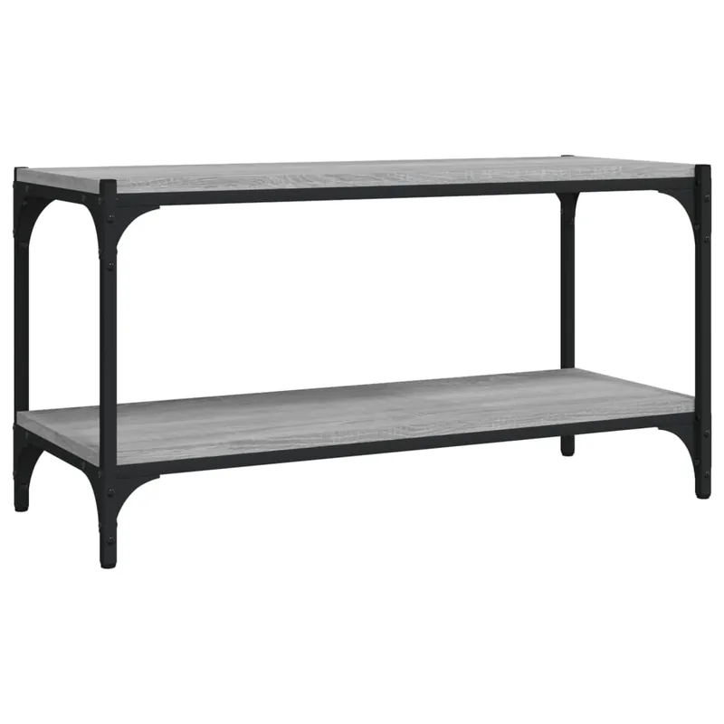 Mueble para TV contrachapada y acero gris Sonoma 80x33x41 cm - Muebles
