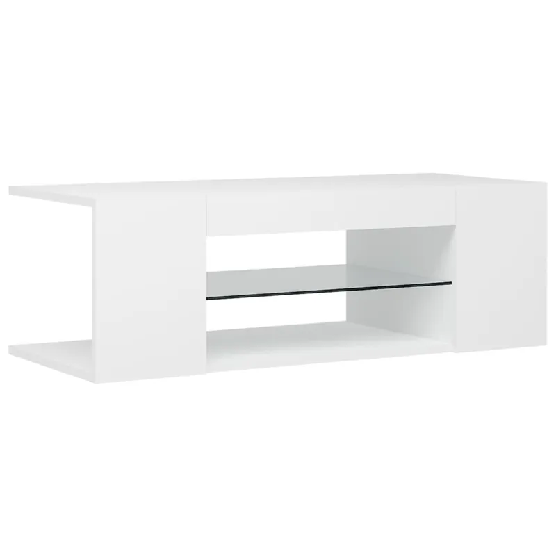 Mueble de TV con luces LED color roble marrón 90x39x30 cm - Muebles