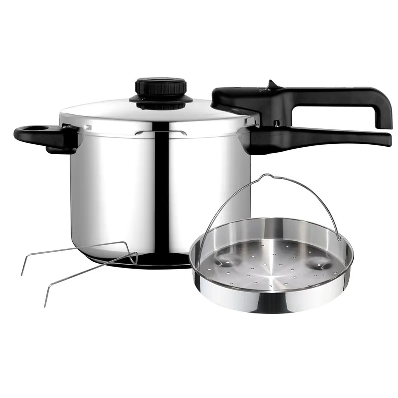 FAGOR DUAL Xpress 6 Olla a Presión 6 Litros, Inducción, Express Super Rápida, Acero Inoxidable 18/10, Todas Cocinas, , Plata