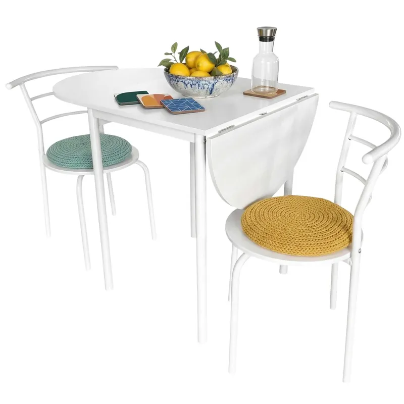 Conjunto Mesa Extensible con 2 Sillas Cocina Butterfly en Varios Colores - Muebles