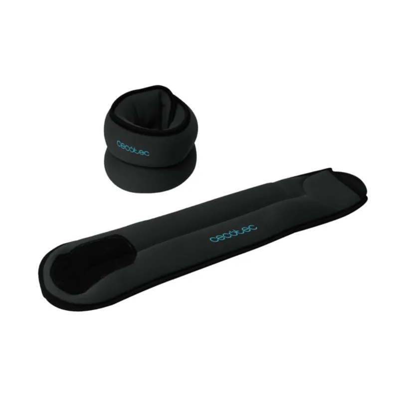 Pack de 2 pesas tobillo y muñeca Cecotec Drumfit AnkleBell 1000 Neo 1kg relleno arena - Deporte
