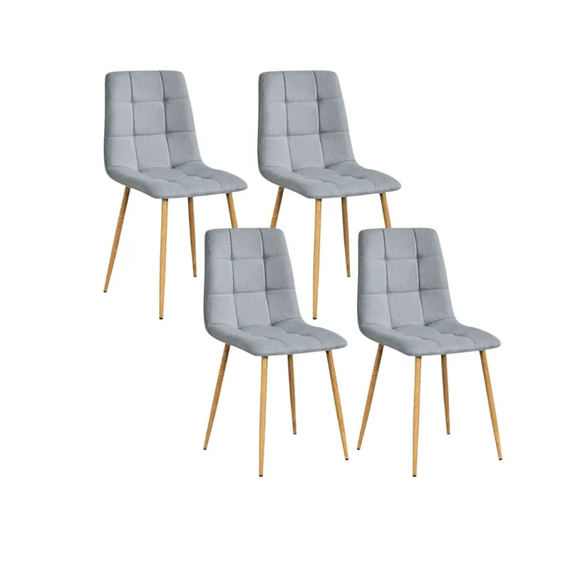 Pack de 4 sillas de comedor Noruega beige 86x45x45 cm - Muebles