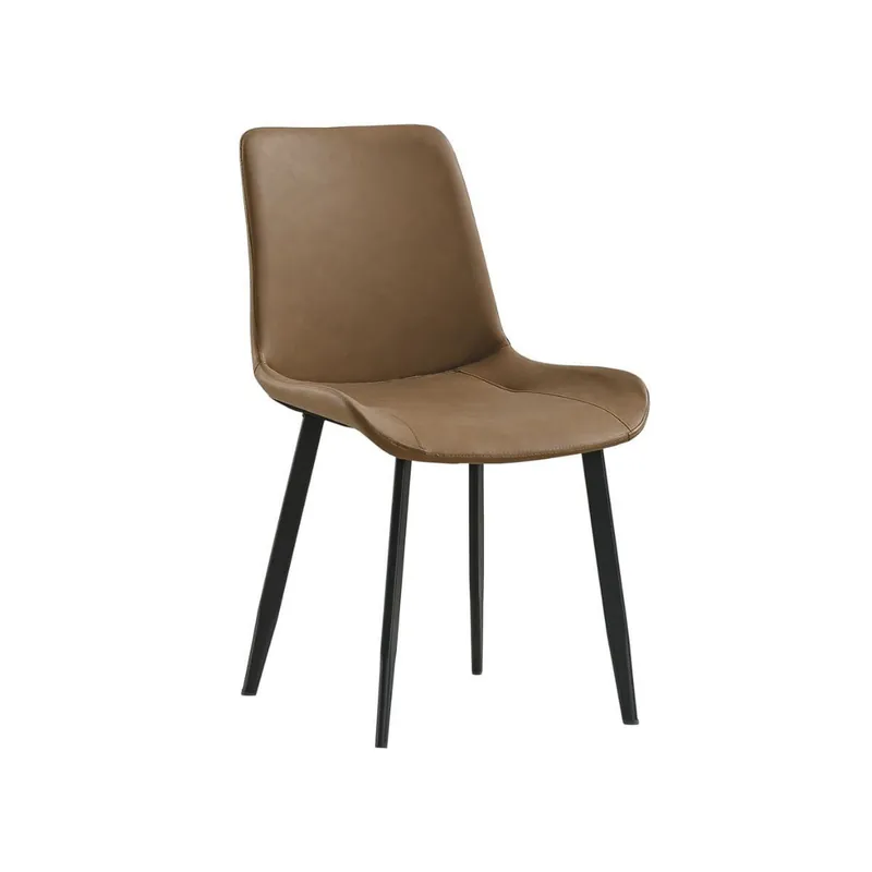 Pack de 2 sillas Lis Cuir asiento curvado gris 83x50x47 cm Adec - Muebles