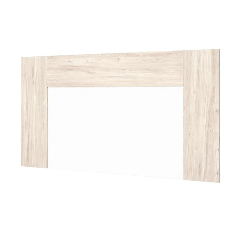 Pack muebles dormitorio con cabecero, cómoda y mesita noche 2 cajones en blanco mate y sahara