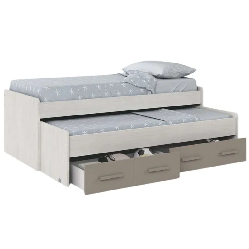 Pack Muebles Dormitorio Juvenil Color Unisex Cama Nido Y Armario Somieres Incluidos - Descanso