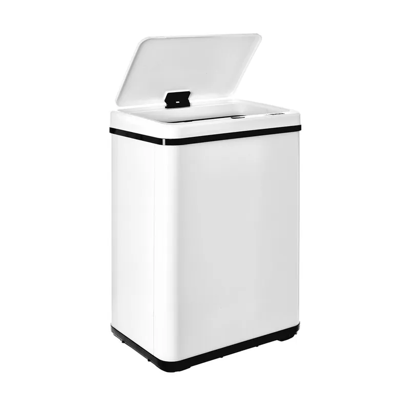 WELL HOME MOBILIARIO & DECORACIÓN Cubo de basura inteligente SIN patas con apertura automática o contacto manual, 40L, Alto: 55,5 (x35,5x26), blanco. - Baño